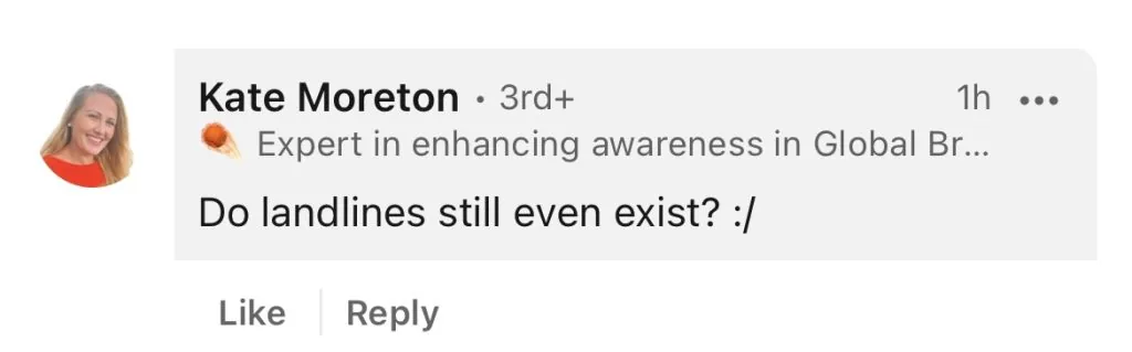 Second screenshot of comments on the cold calling poll